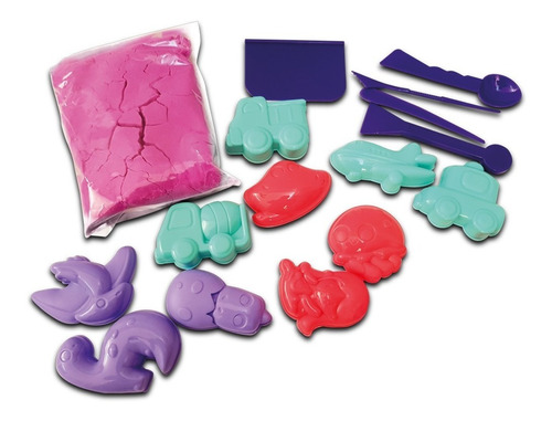 Kit Arena De Color Para Armar Moldes Figuras C/ Accesorios