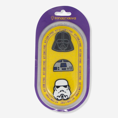 Kit Pin Star Wars - Metal Zamak - 3 Peças