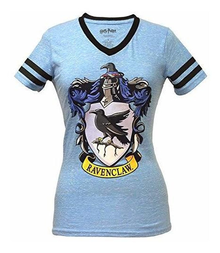 Harry Potter Ravenclaw Jrs Camiseta Con Cuello En V L, Azul