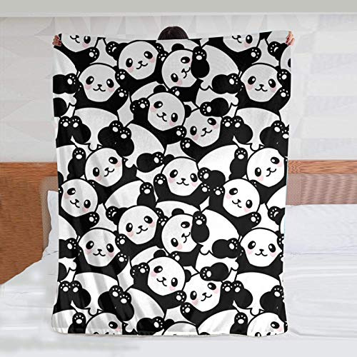 Linda Panda Lanza Manta Cálida Ultra Suave Micro Fleec...