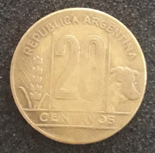 Moeda 20 Centavos Ano 1947 Argentina
