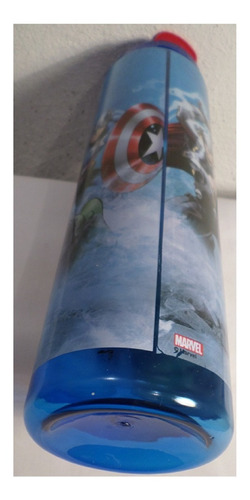 Botella Avengers Marvel Plastico Cap 1 Lt D 7 Cm Alto 24 Cm (Usado)