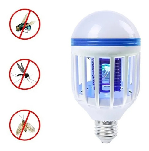 Foco Mata Mosquitos Led Luz Blanca 12w Ultravioleta E27 Blanco Frío