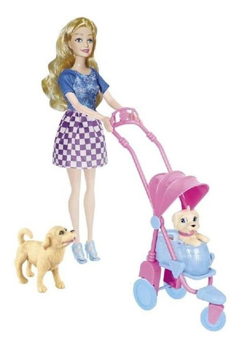 Boneca Dream Doll Loira Taking My Pets To Ride Candide 2904