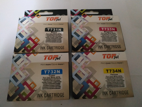 Pack 4 Colores Cartuchos De Tinta T0731-2-3-4 P/ Epson