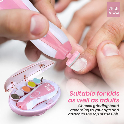 Lima De Uñas Eléctrica Para Bebés Con Luz Led, Para Recién N