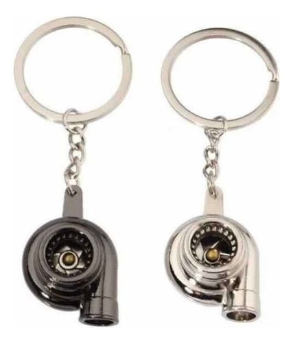 Ysl Chaveiro De Metal Níquel Mini Turbina Gun Metal Turbo
