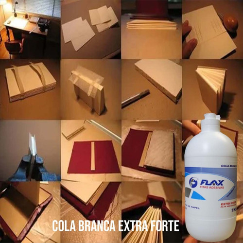Cola Branca Pva Flax 1kg Extra Forte Alta Adesividade