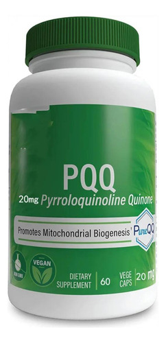 Pqq Pirroloquinolina Quinona  Celular Mitocondrias 60 Capsul