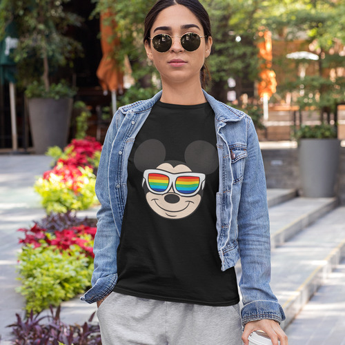 Playera Mickey Mouse Lentes Arcoiris Pride Disney Clásicos