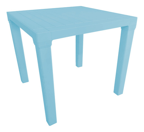 Mesa Plástica Quadrada Desmontável Ultra Design - Azul Claro Cor Azul-celeste