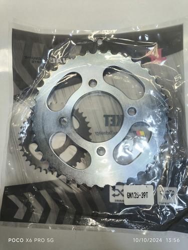 Corona Rayada Cromada 39t Para Gn125 Calidad Tipo A