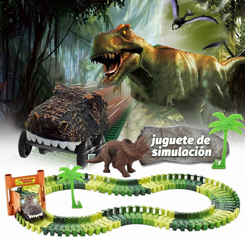 Juguetes De Dinosaurio Pista Flexible Para Niños 160 Piezas | Meses sin  intereses