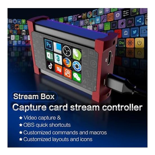 Placa De Captura Com Controlador De Transmissão Macropad E