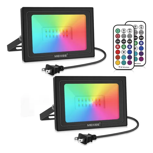 Meikee Luces De Inundacin Rgb De 25 W (paquete De 2)