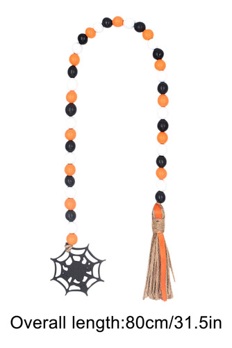 Cadena De Cuentas De Halloween En Forma De U, Color Madera,