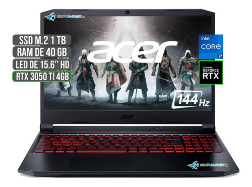 Acer Nitro Intel Core I7 Ssd 1tb Ram 40gb Rtx 3050ti 4gb