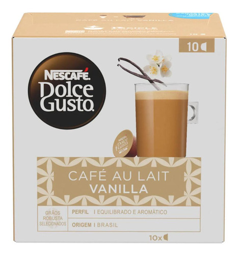 Café Dolce Gusto Au Lait Vanilla Com 10 Cápsulas 110g