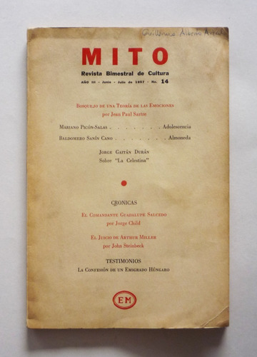 Revista Mito Numero 14 - Junio-julio 1957