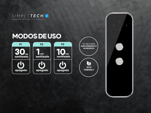 Imagen 4 de 7 de Lampara Uv Desinfectante Germicida Portátil Recargable