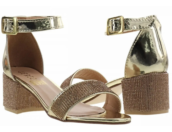 Zapatillas Doradas Tacon Grueso | MercadoLibre 📦