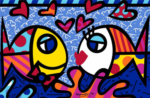 Britto Lienzo Lienzografia 60x90 Impresión Reproducción