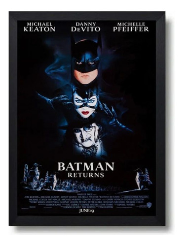 Cuadro Batman Returns 1992 Marco Con Vidrio 35x50