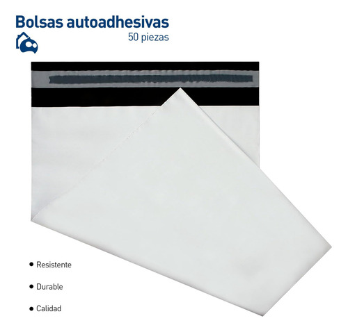 500 Bolsas Sobres Paqueteria Ecommerce 38 X 46 Cm Color Blanco