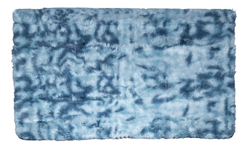 Tapete Para Sala Prizi Felpudo Tie Dyed - Verde - 150x200 Cm Cor Azul Desenho do tecido Liso Largura 0.02 m