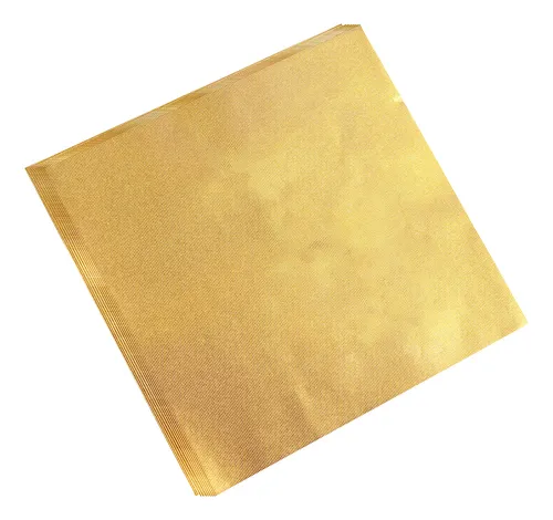 Papel Para Envolver Chocolates, Papel De Aluminio Dorado, 60