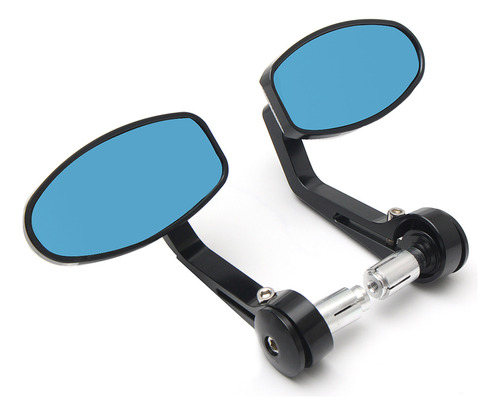 Espelhos Retrovisores Black Side Bar Rearview Motorcycle Tri