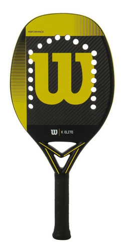 Raquete Beach Tennis Wilson K Elite Full Carbono Com Capa Cor Preto/Amarelo