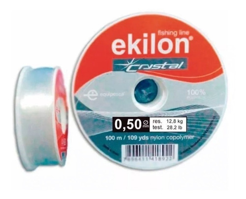 Linha De Pesca Ekilon 0.50 100 Metros Monofilamento - 20 Und