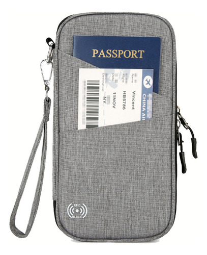 #rfid Travel Wallet, Bolsa Con Soporte Para Pasaportes Famil
