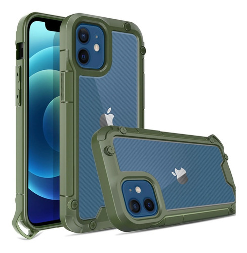 Carcasas Hibrid Americana Todos Los iPhone + Protector