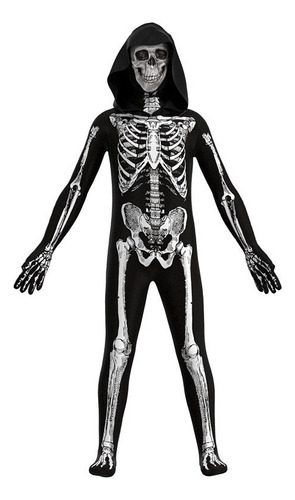Disfraz De Esqueleto Con Estampado De Huesos Para Niños