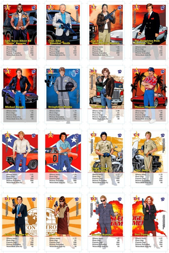 Cartas Estrellas De La Tv Match 4 Tope Quartet Naipes Ur