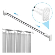 Comprar Tubo Para Cortina De Baño, 110-200cm Cortinero Para Baño Ajustable, Acero Inoxidable Antideslizante Barra De Cortina Sin Taladrar, Para Closet, Ventana Y Baño Simuky