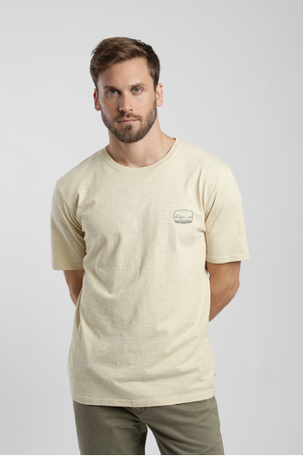 Polera Manga Corta Hombre Playa Beige Froens