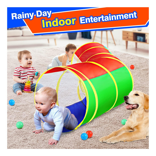 Hoohtoot Los Niños Se Arrastran A Través Del Túnel De Juego,