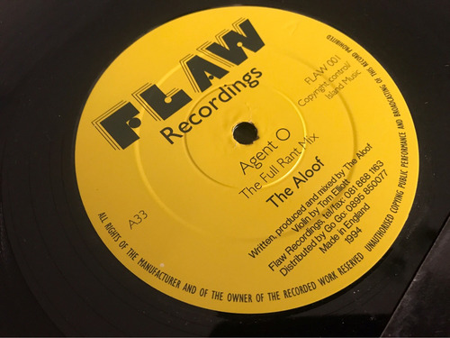 Disco Vinilo Agent O / The Aloof (england) (Usado)