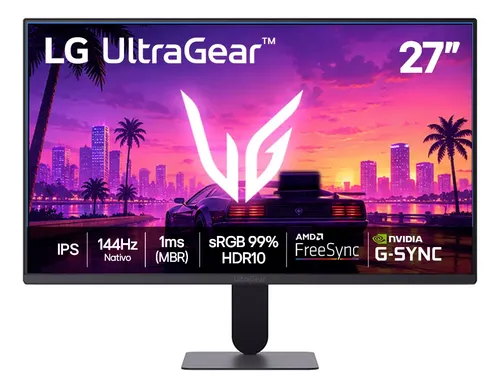 Monitor Lg Ultragear 27 , 144hz, 1ms(mbr), Preto - 27g411b - R$ 789