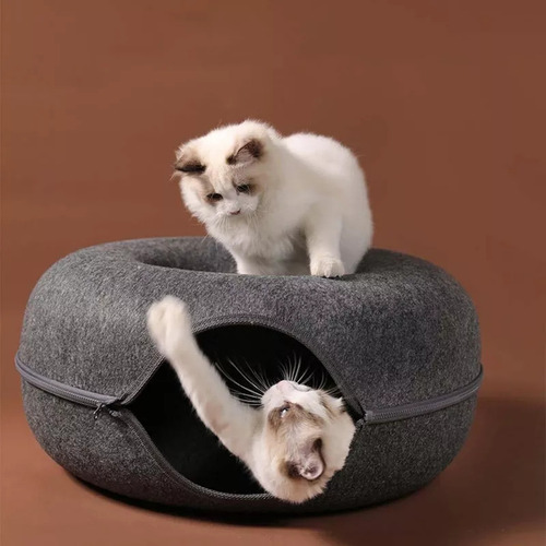 Cama Tipo TĂșnel De Fieltro For Gatos Donas Nest