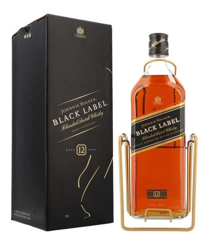 Whisky Johnnie Walker Black Label , 3 Litros Con Volcador