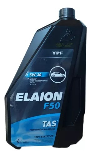 Aceite 5w30 Ypf Elaion F50 Tas 100% Sintético 4 Litros