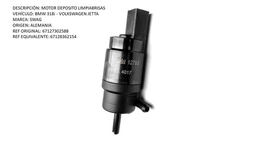 Motor Deposito Limpiabrisas Bmw 318i - Volkswagen Jetta