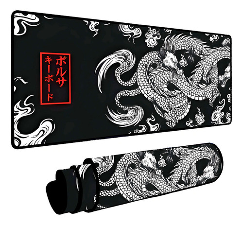 Mouse Pad Grande 60x30 Desk Pad Dragão Chinês Japonês