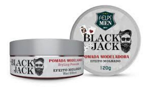 Black Jack Pomada Modeladora Efeito Molhado Felps Men 120g