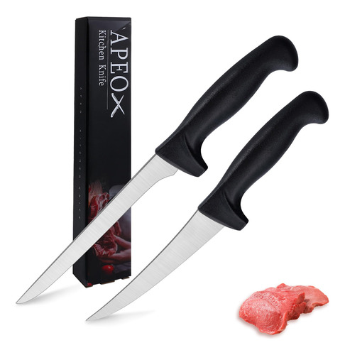 Apeo 6  Currido Y 7  Cuchillo Recto Para Cortar Carne, Cuchi