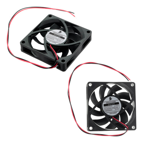 10x Microventilador Cooler Ventoinha 70x70x15 12 Volts